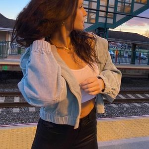 ⛄️2/$25 ⛄️ Corduroy forever 21 zip up hoodie